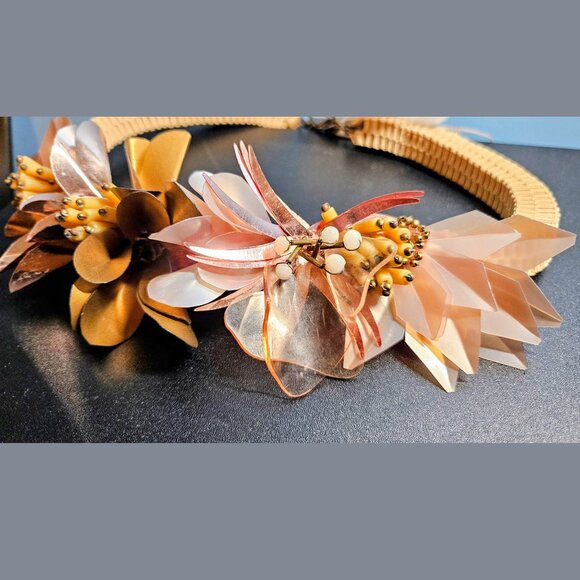 Hoss Intropia Woven Floral Statement Necklace - Picture 4 of 10
